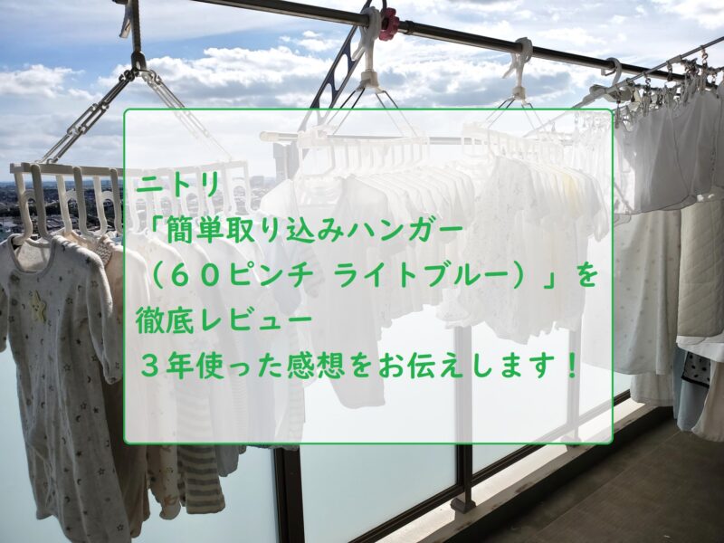 ニトリ「簡単取り込みハンガー（60ピンチライトグレー）」 を徹底レビュー | よしえりずむ