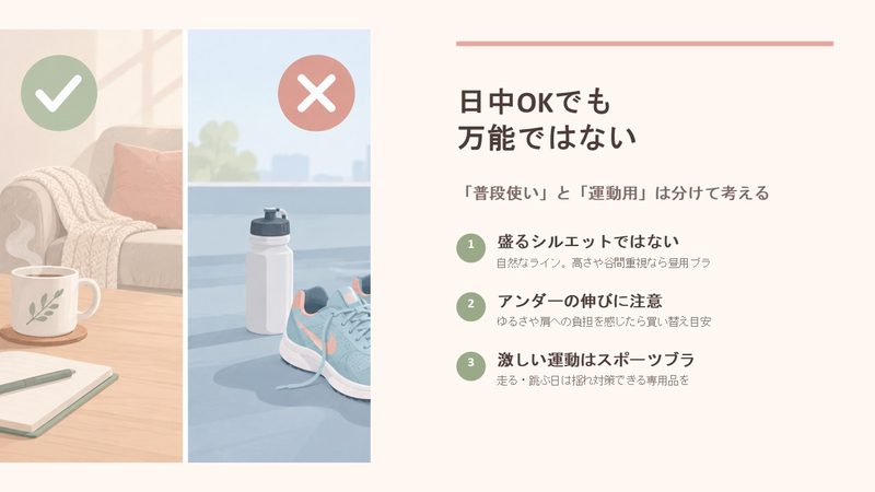VIAGEの日中使用で注意したい点