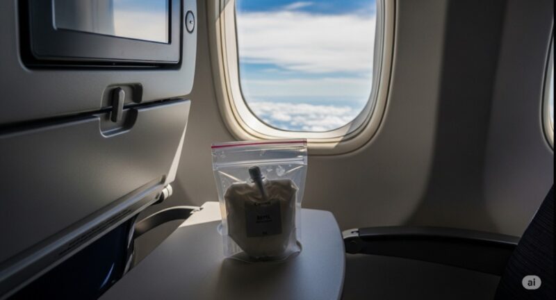 飛行機内での使用は気圧の変化に要注意