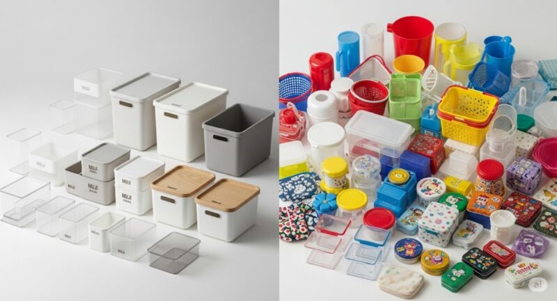 無印良品の容器との比較ポイント