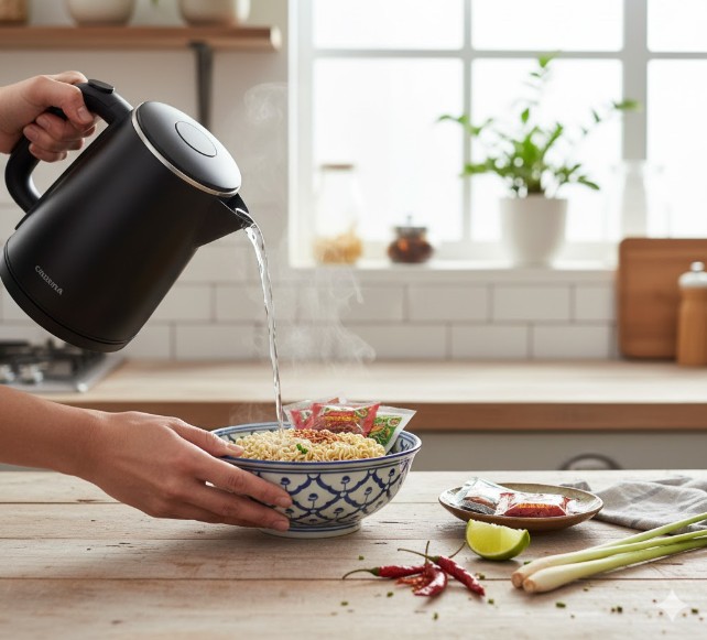 基本の作り方:どんぶり(お湯を注ぐ)