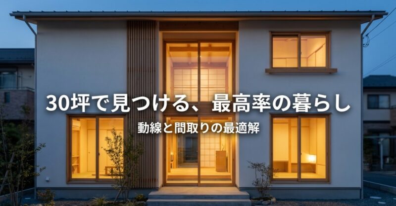 30坪2階建て住宅で最高率の暮らしを見つけるための動線と間取りの最適解