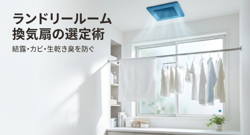 ランドリールームの換気扇選びで結露・カビ・生乾き臭を防ぐためのポイント