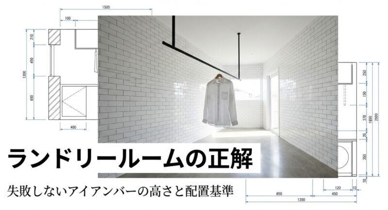 【ランドリールームのアイアンバー】高さで失敗しない基準