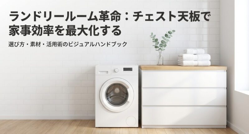 ランドリールームのチェスト天板で家事効率をアップするための選び方と活用術の紹介