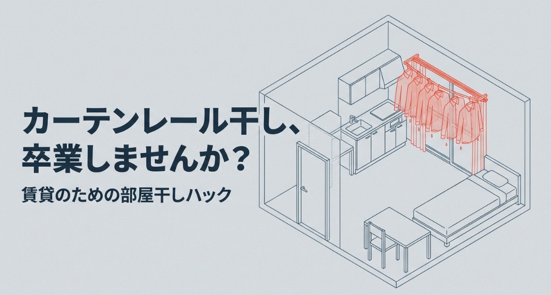 部屋干し場所がカーテンレールしかない！賃貸で試したい改善策とグッズ