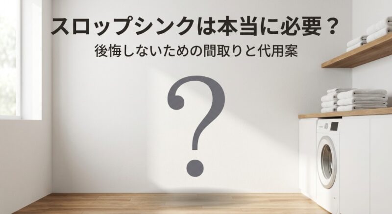 ランドリールームにスロップシンクはいらない？後悔しない代用案