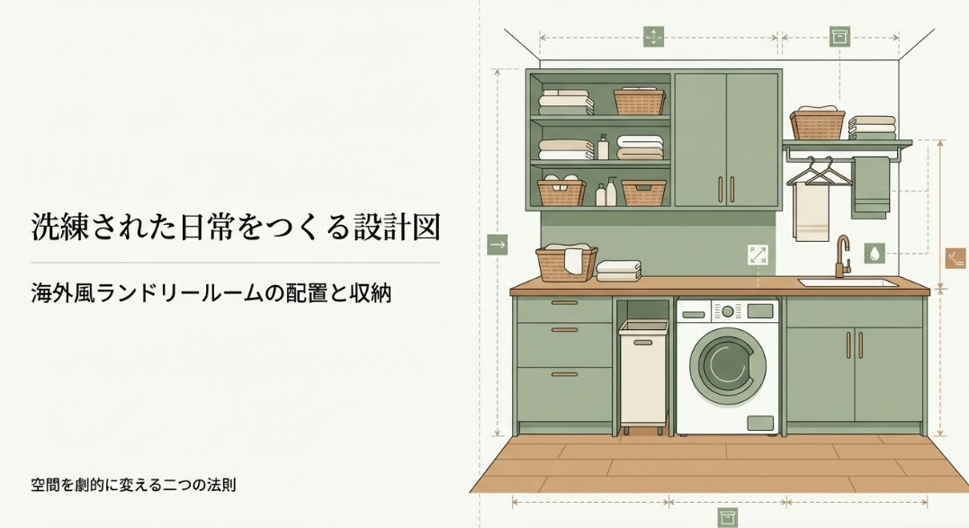 狭くても諦めない！海外風ランドリールームを実現するレイアウトと収納のコツ