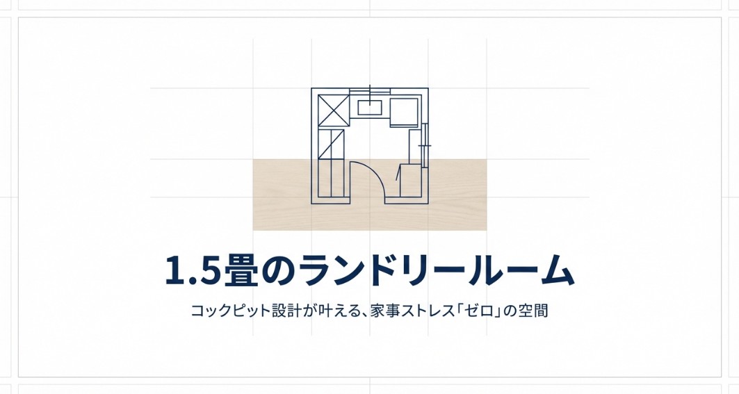 1.5畳のランドリールーム設計！収納と動線で家事効率を最大化