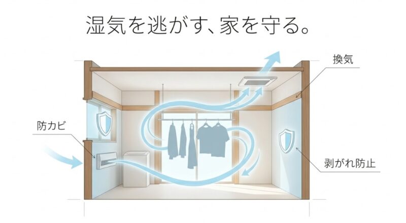 カビを防ぐための強力な換気設備