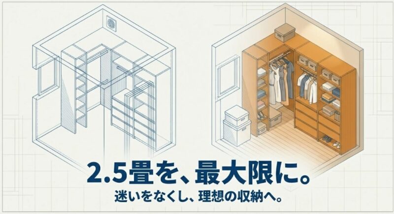 まとめ:2.5畳のウォークインクローゼット