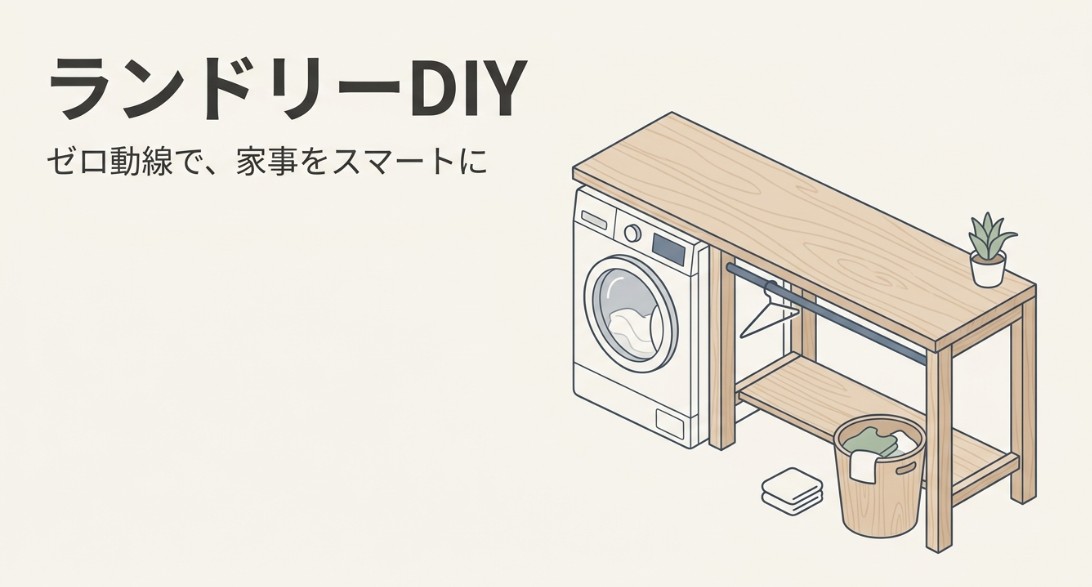 ランドリールームの作業台をDIY！賃貸でも簡単な作り方を解説